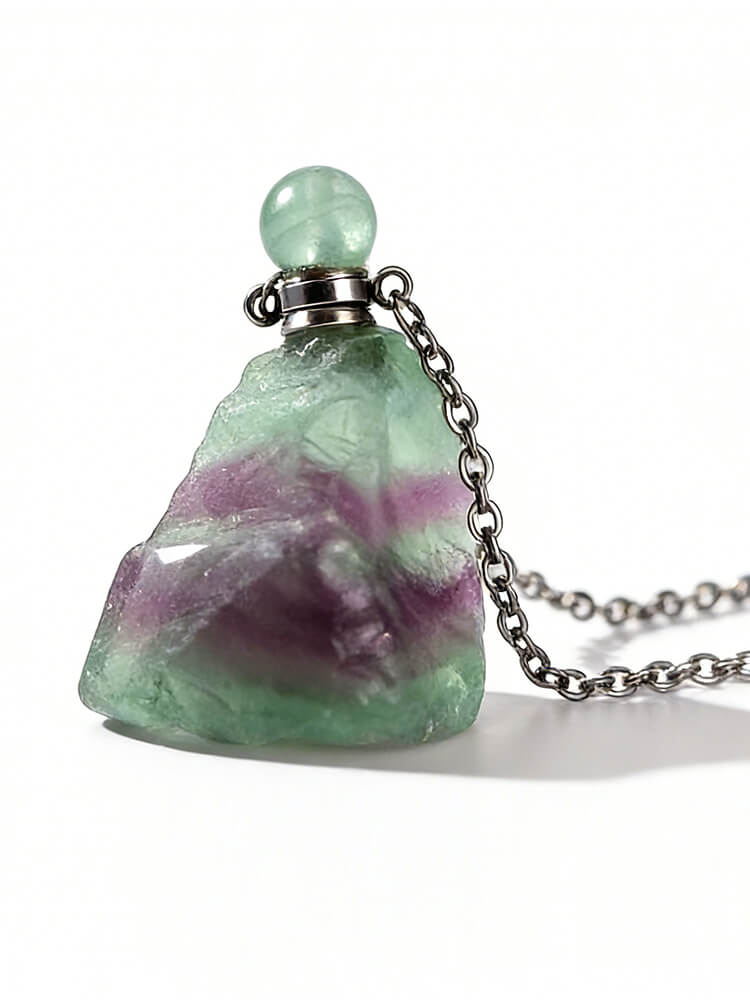 Raw Natural Crystal Urn Necklace for Pet Ashes