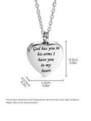 Heart Cremation Pendant with Hidden Photo Projection