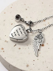 Heart Cremation Pendant with Hidden Photo Projection