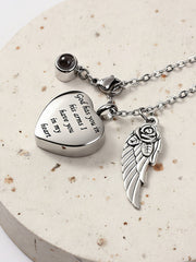 Heart Cremation Pendant with Hidden Photo Projection