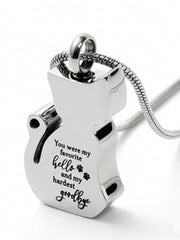 Personalized Cat Urn Necklace with Name