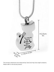 Personalized Cat Urn Necklace with Name