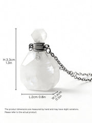 Natural White Crystal Cremation Pendant