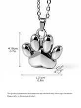 Paw Print Cremation Necklace