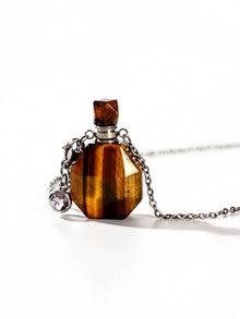 Natural Tiger Eye Pet Ashes Necklace