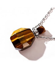 Natural Tiger Eye Pet Ashes Necklace