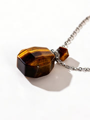 Natural Tiger Eye Pet Ashes Necklace