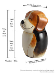 Beagle Dog Urn for Ashes | Handmade Ceramic Pet Memorial Urn