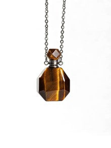 Natural Tiger Eye Pet Ashes Necklace