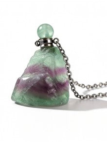Raw Natural Crystal Urn Necklace for Pet Ashes