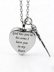 Heart Cremation Pendant with Hidden Photo Projection