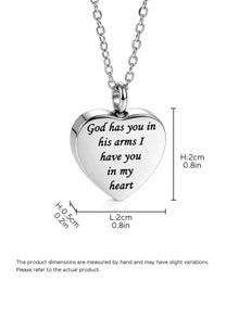 Heart Cremation Pendant with Hidden Photo Projection