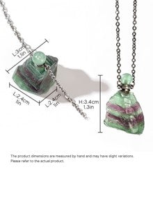 Raw Natural Crystal Urn Necklace for Pet Ashes