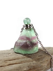 Raw Natural Crystal Urn Necklace for Pet Ashes