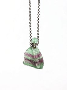 Raw Natural Crystal Urn Necklace for Pet Ashes