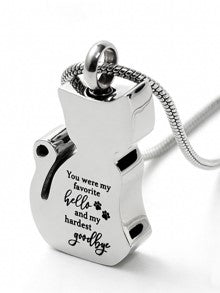 Personalized Cat Urn Necklace with Name