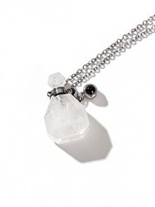 Natural White Crystal Cremation Pendant