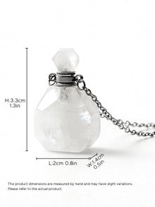 Natural White Crystal Cremation Pendant