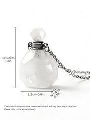 Natural White Crystal Cremation Pendant