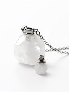 Natural White Crystal Cremation Pendant