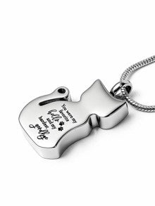 Personalized Cat Urn Necklace with Name