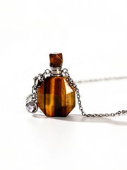 Natural Tiger Eye Pet Ashes Necklace