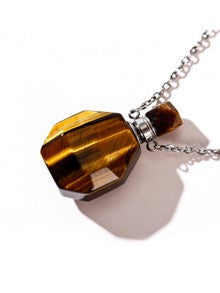 Natural Tiger Eye Pet Ashes Necklace