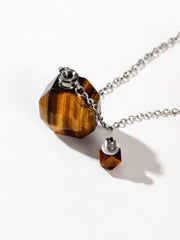 Natural Tiger Eye Pet Ashes Necklace