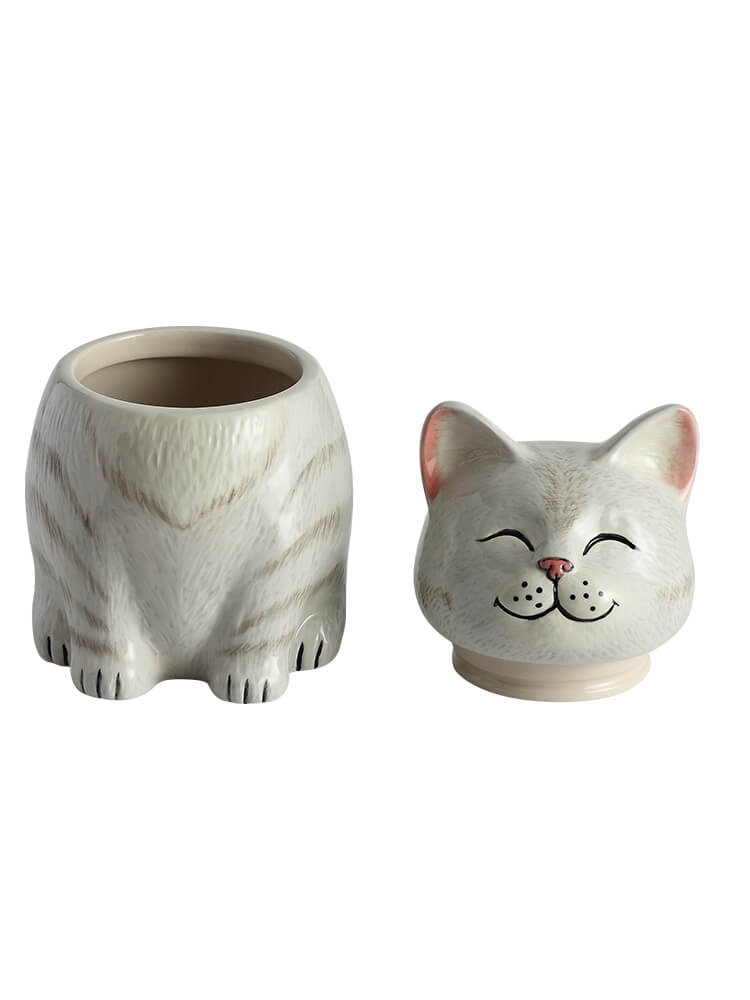 American Shorthair Cat Pet Urn|  Ceramic Cat Urn Memorial |Handmade