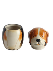 Beagle Pet Urn | Ceramic Dog Urn Memorial | Handmade