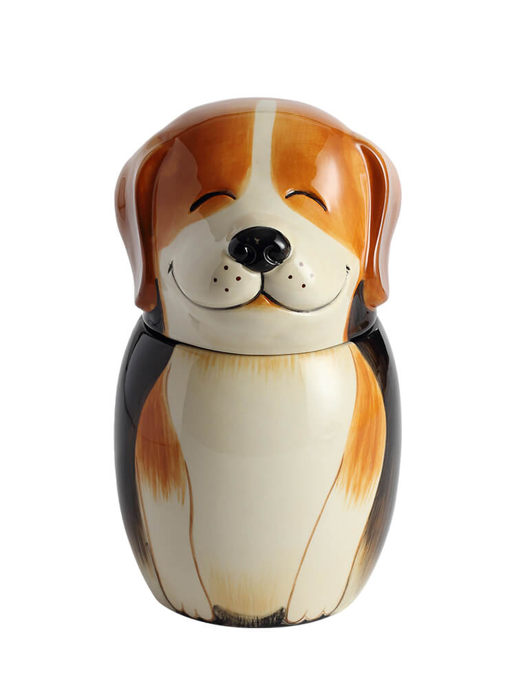 Beagle Pet Urn | Ceramic Dog Urn Memorial | Handmade