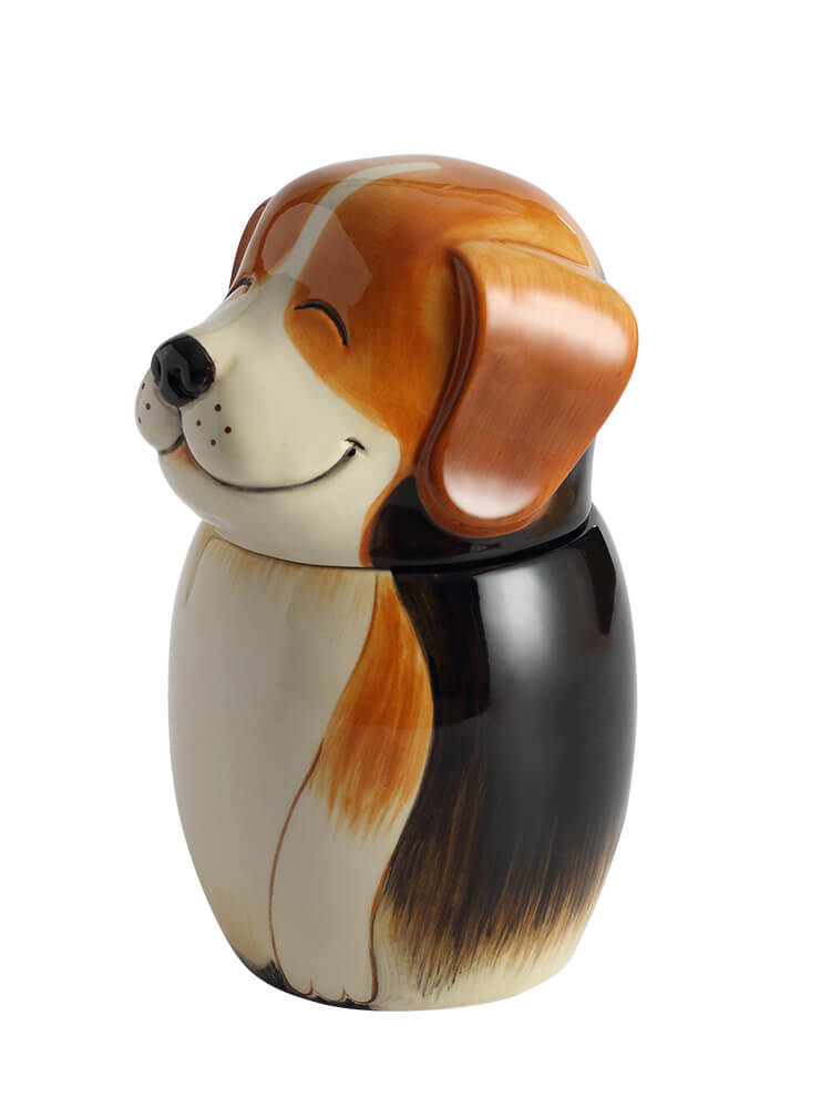 Beagle Pet Urn | Ceramic Dog Urn Memorial | Handmade