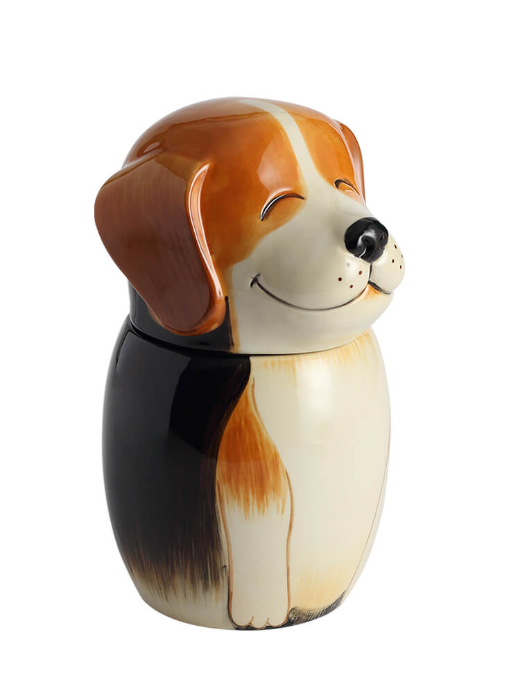 Beagle Pet Urn | Ceramic Dog Urn Memorial | Handmade