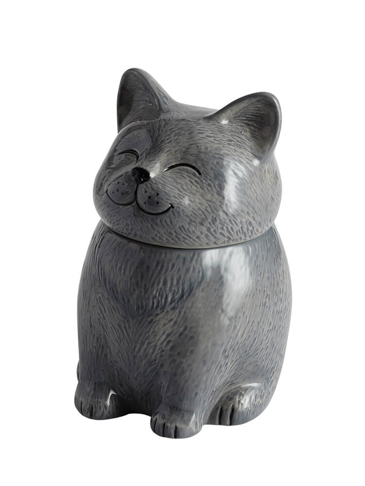 Russian Blue Cat Pet Urn | Ceramic Cat Urn Memorial | Handmade