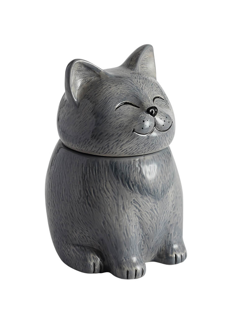 Russian Blue Cat Pet Urn | Ceramic Cat Urn Memorial | Handmade