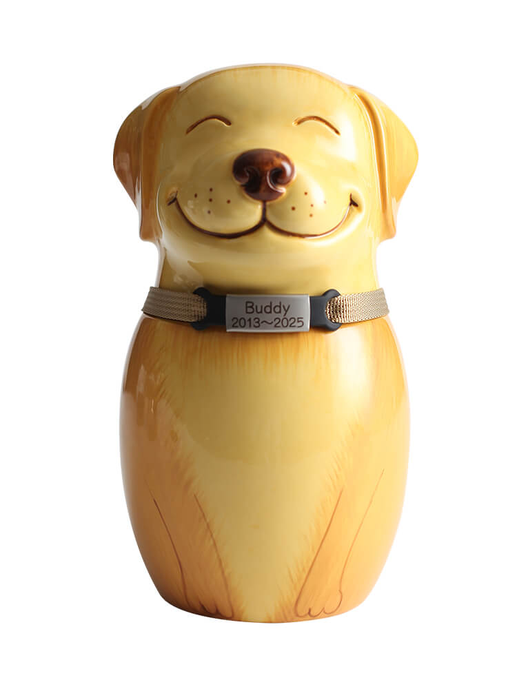 Labrador Retriever Pet Urn | Ceramic Dog Urn Memorial | Handmade