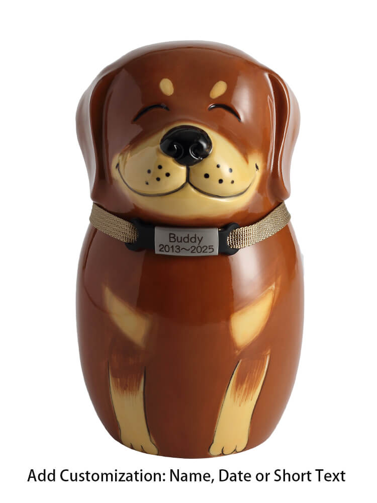 Dachshund Pet Urn | Ceramic Dog Urn Memorial | Handmade