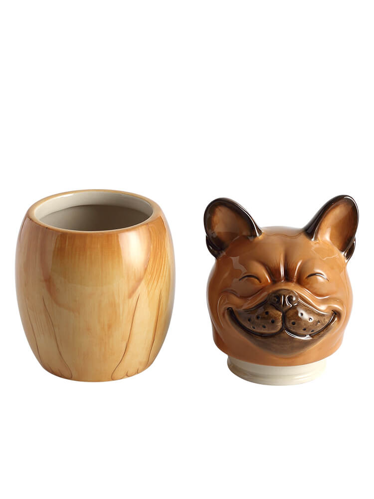 French Bulldog Pet Urn | Ceramic Dog Urn Memorial | Handmade