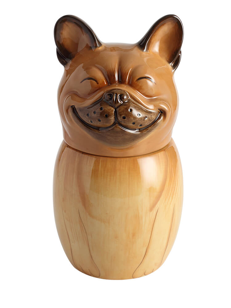 French Bulldog Pet Urn | Ceramic Dog Urn Memorial | Handmade