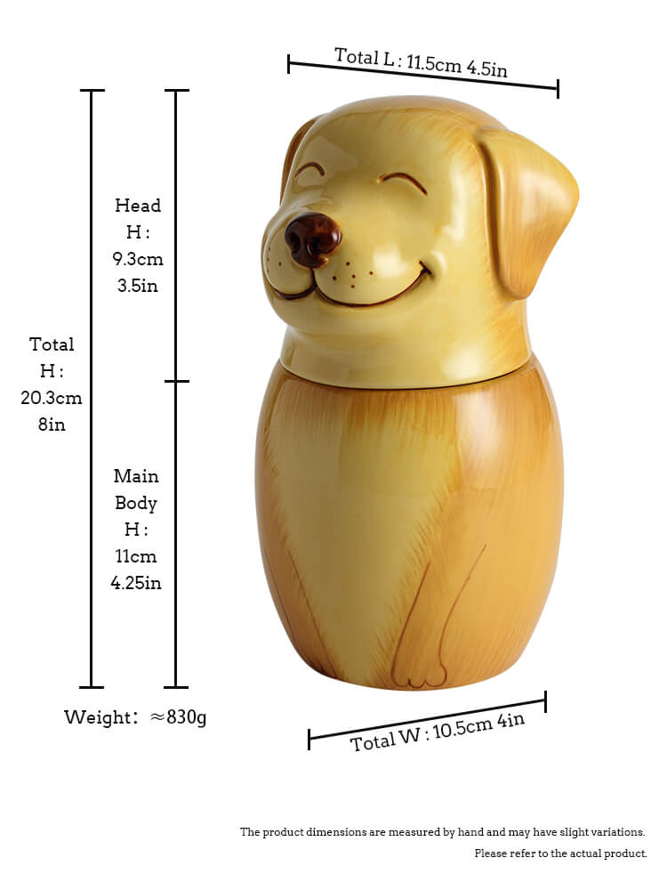 Labrador Retriever Pet Urn | Ceramic Dog Urn Memorial | Handmade