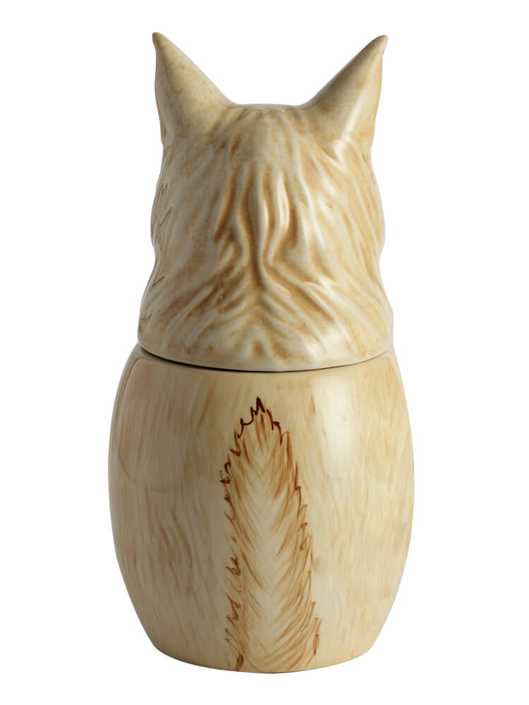 Maine Coon Cat Pet Urn | Ceramic Cat Urn Memorial | Handmade