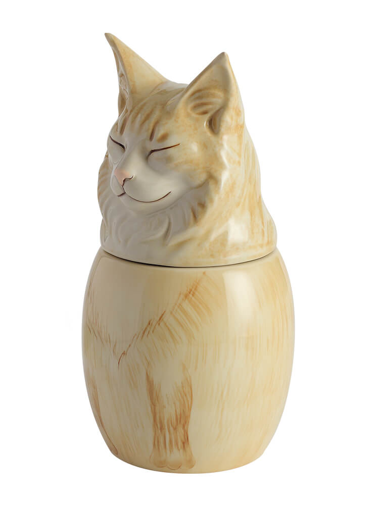 Maine Coon Cat Pet Urn | Ceramic Cat Urn Memorial | Handmade