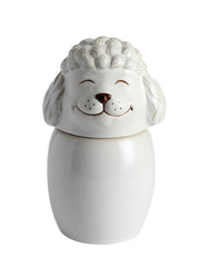 Poodle Pet Urn | Ceramic Dog Urn Memorial | Handmade