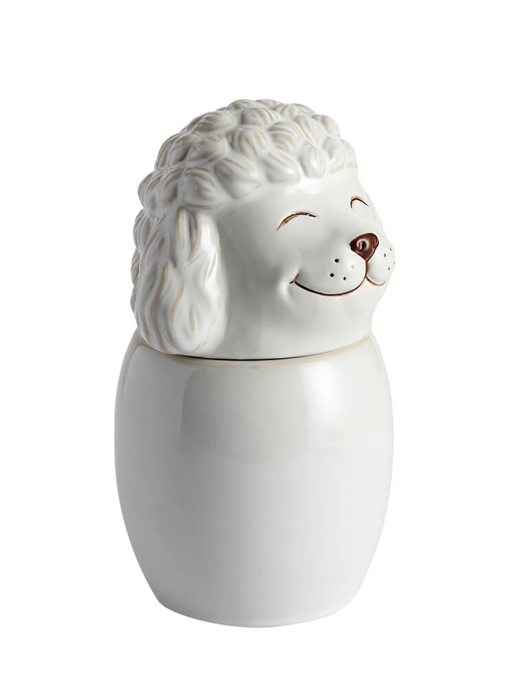 Poodle Pet Urn | Ceramic Dog Urn Memorial | Handmade