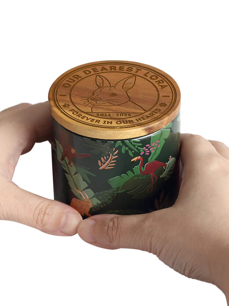 Small pets Ceramic Pet Urn for Ashes Pet Urn|  Ceramic Cat Urn Memorial |Handmade