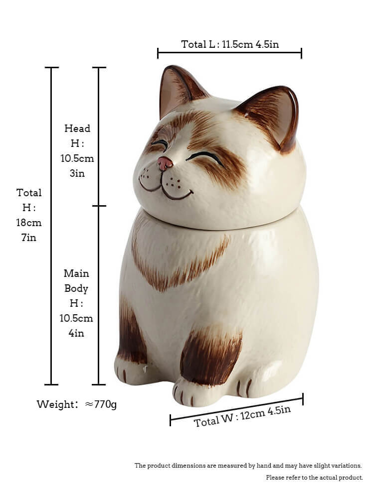 Ragdoll Cat Pet Urn|  Ceramic Cat Urn Memorial |Handmade