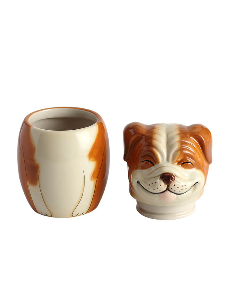 Shar Pei Dog Pet Urn | Ceramic Dog Urn Memorial | Handmade