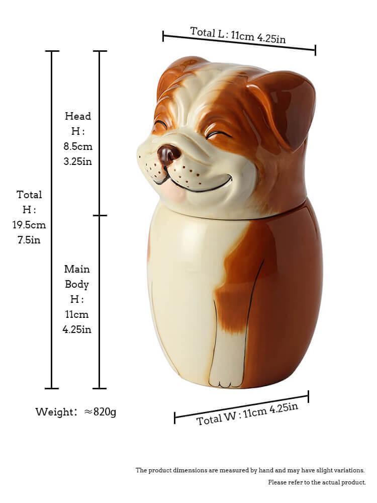 Shar Pei Dog Pet Urn | Ceramic Dog Urn Memorial | Handmade