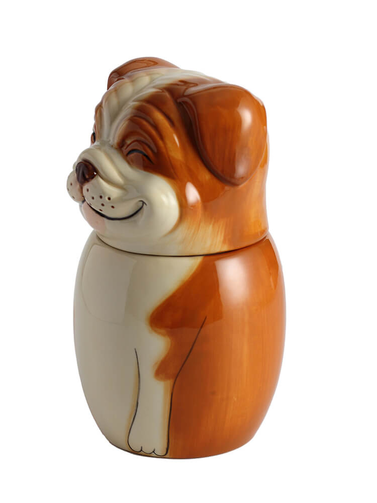 Shar Pei Dog Pet Urn | Ceramic Dog Urn Memorial | Handmade