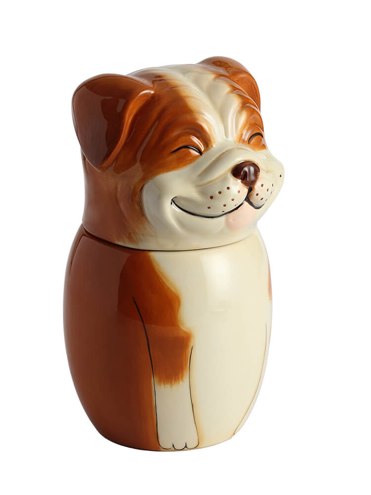 Shar Pei Dog Pet Urn | Ceramic Dog Urn Memorial | Handmade
